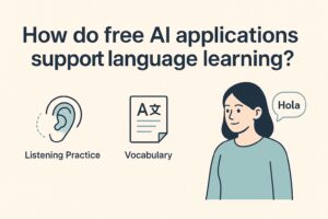 How do free AI applications support language learning