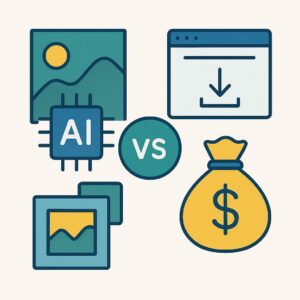 AI-generated art vs. digital product passive income ideas