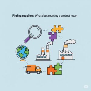 Machine learning What does sourcing a product mean