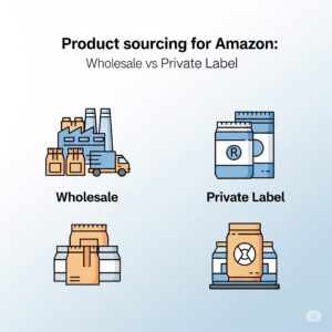 Product sourcing for Amazon wholesale vs private label