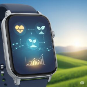 Which is a long-term benefit of healthy eating using wearable tech
